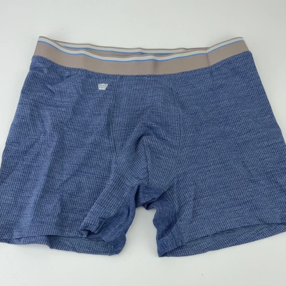 Mack Weldon AIRKNITx Boxer Brief Indigo Heather MODBO1-IH-M Mens Size Medium